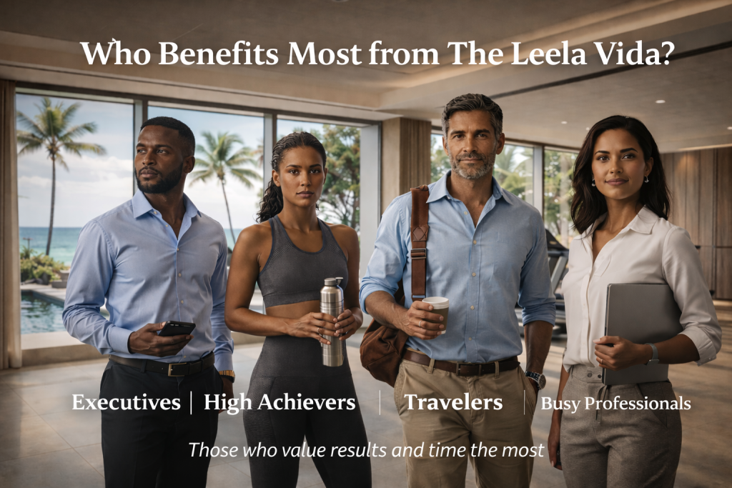 Executives, high achievers, travelers, and busy professionals in a premium gym in Barbados