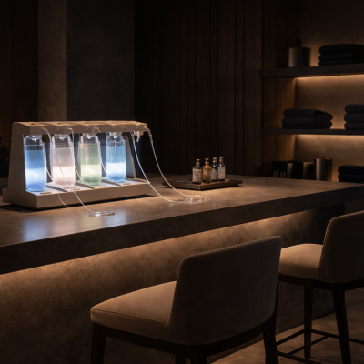 Oxygen therapy in a wellness lounge
